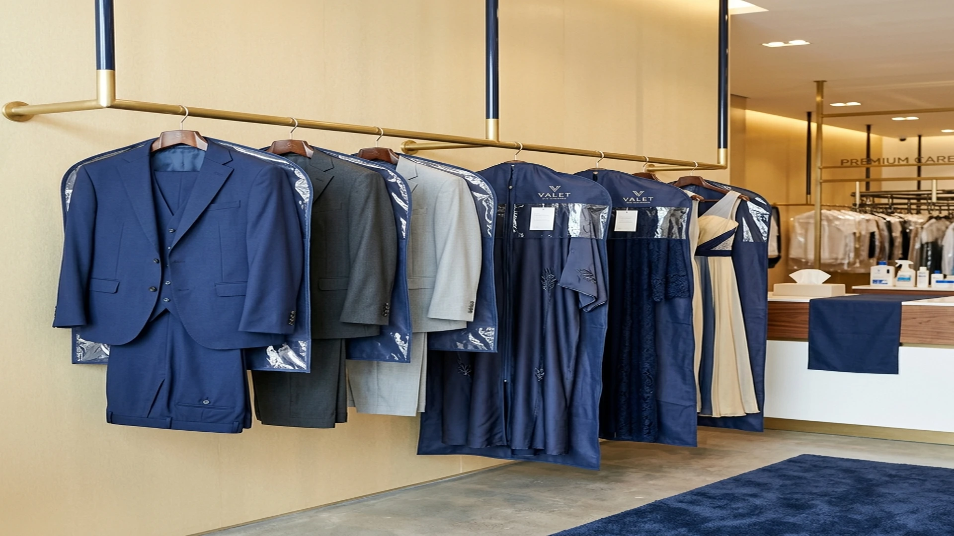 Luxury dry cleaning for suits in Abu Dhabi