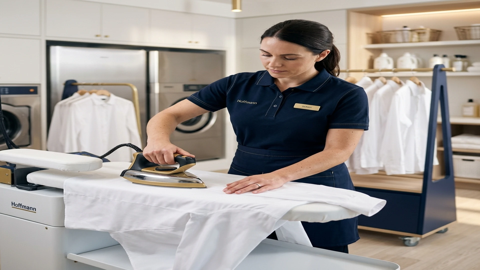 Professional clean and press shirt laundry service in Abu Dhabi