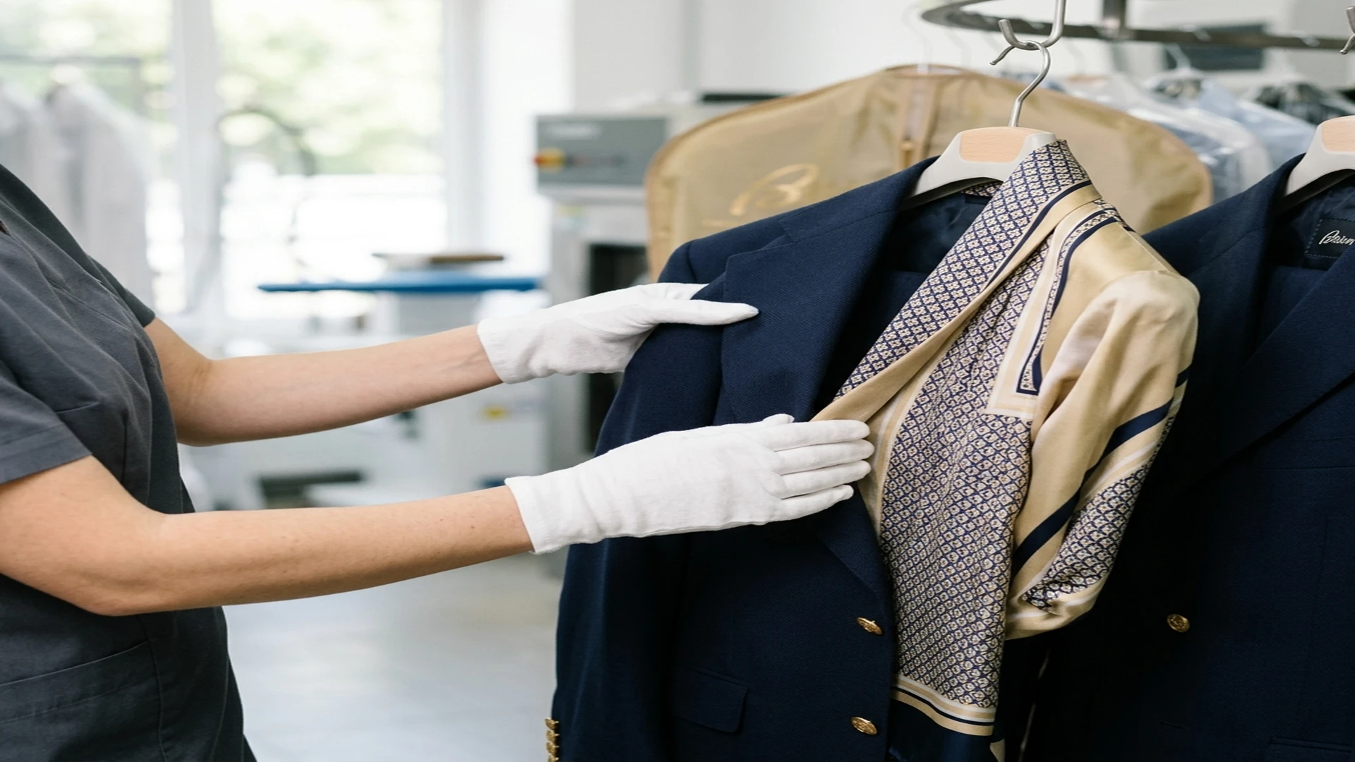 Professional dry cleaning care for delicate garments Abu Dhabi