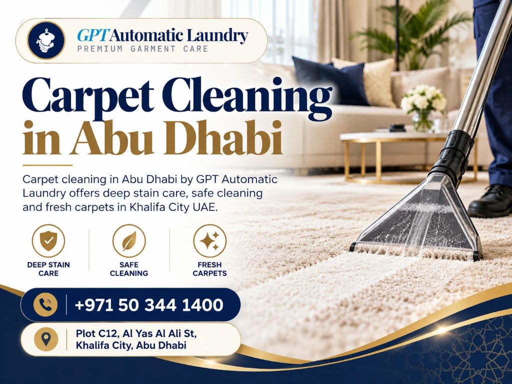 Carpet Cleaning in Abu Dhabi by GPT Automatic Laundry in Khalifa City
